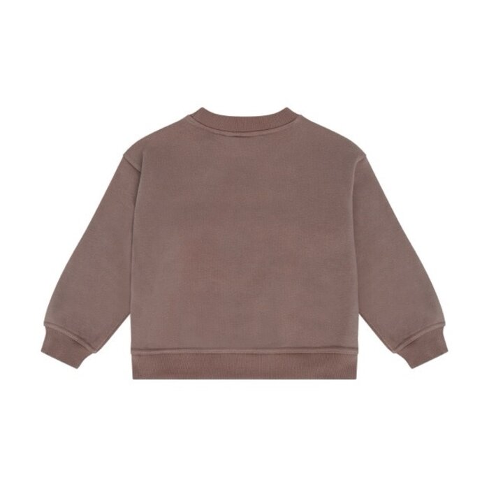 Daily7 Oversized Sweater Print Almond Brown