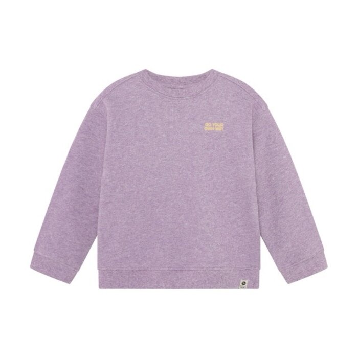 Daily7 Oversized Sweater Backprint Purple Melange