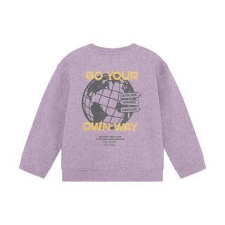 Daily7 Oversized Sweater Backprint Purple Melange