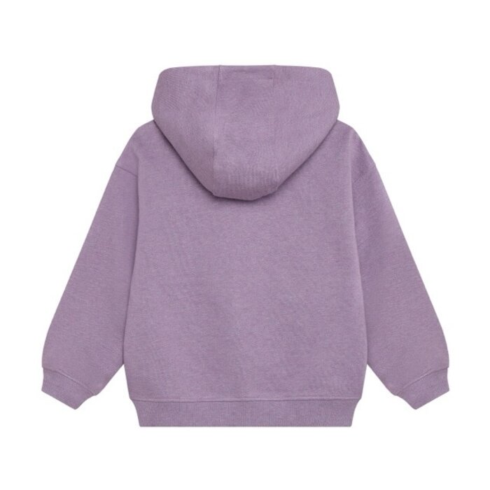 Daily7 Oversized Hoodie Chest Print Purple Melange
