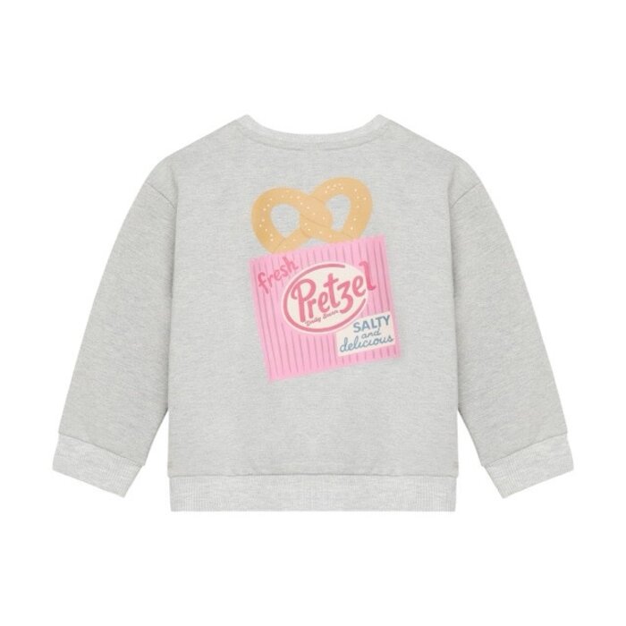 Daily7 Sweater Backprint Light Grey Melange