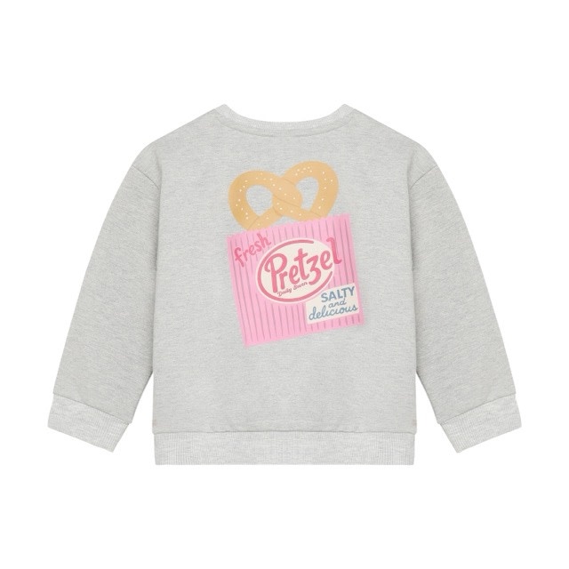 Daily7 Sweater Backprint Light Grey Melange
