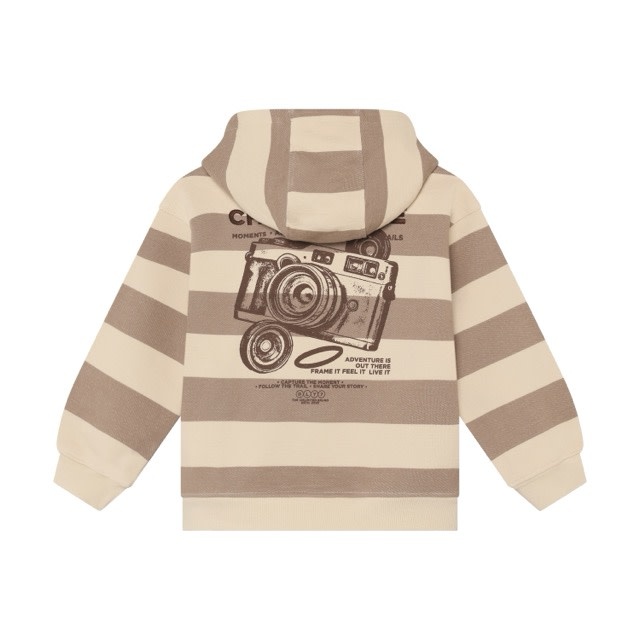 Daily7 Oversized Hoodie Backprint Plaza Taupe