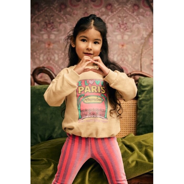 Daily7 Flared Legging Small Stripe Desert Rose