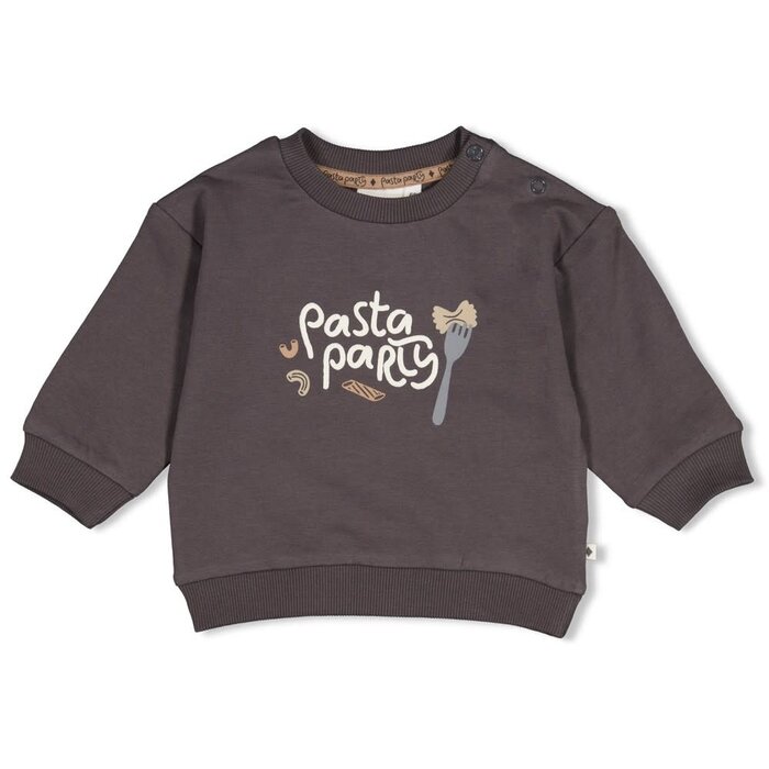 Feetje Sweater relaxed fit Antraciet - Pasta Party