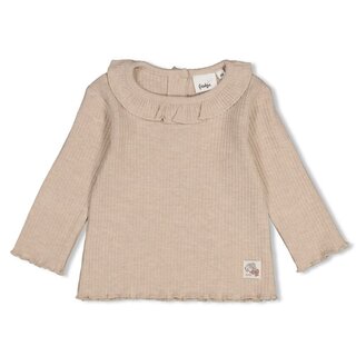 Feetje Longsleeve rib Taupe melange - Dress to Impress