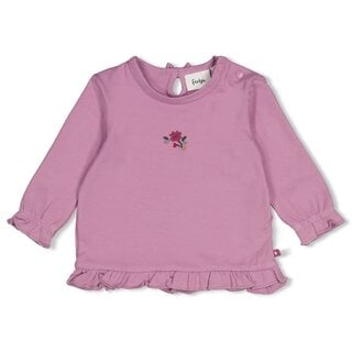 Feetje Longsleeve ruches Lila - Afternoon Tea