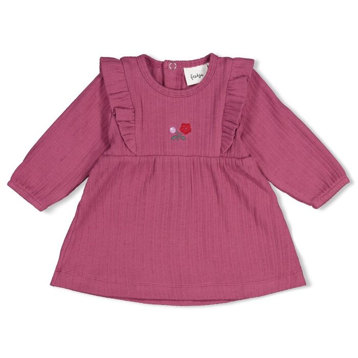 Feetje Jurk rib Berry - Afternoon Tea