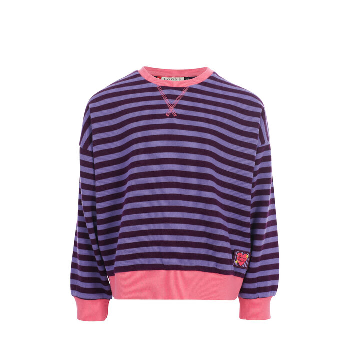 Looxs Little y/d stripe sweater Purple stripe