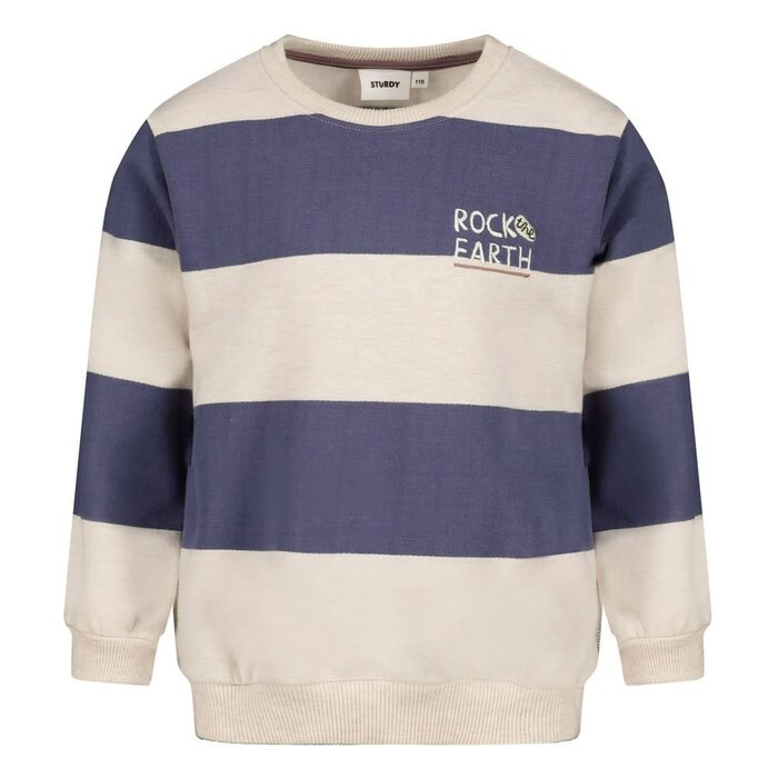 Sturdy Sweater streep Blauw - Rock the Earth