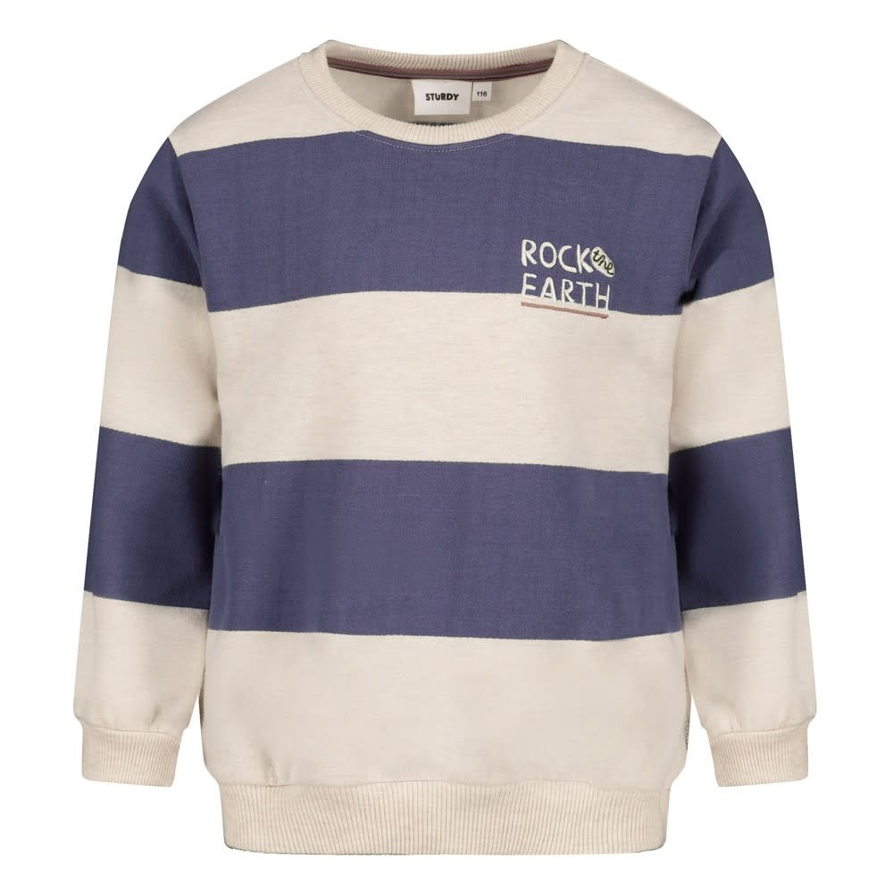 Sturdy Sweater streep Blauw - Rock the Earth
