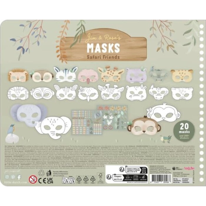 Little Dutch Knutselboek maskers maken - Jim