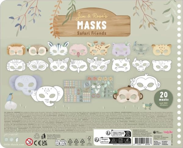 Little Dutch Knutselboek maskers maken - Jim