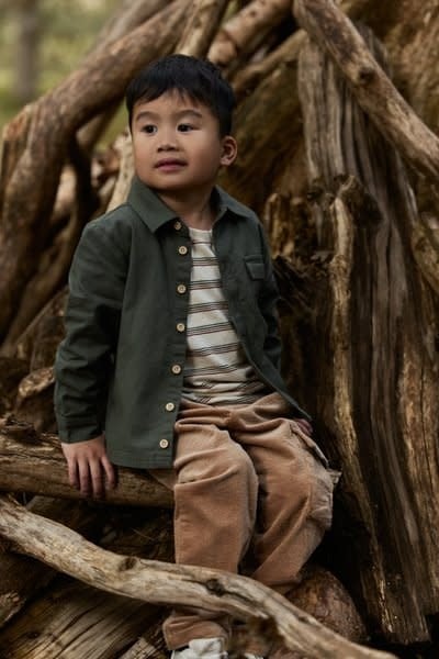 Little Dutch Toddler boys Winter 26 Overshirt Deep Olive