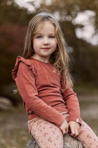 Little Dutch Toddler girls Winter 26 T-shirt lange mouw Deep Berry