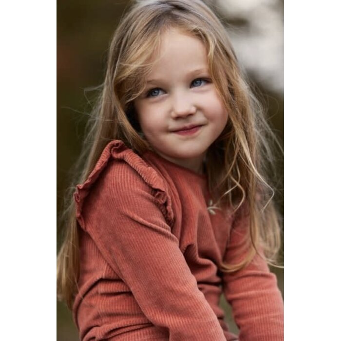 Little Dutch Toddler girls Winter 26 T-shirt lange mouw Deep Berry