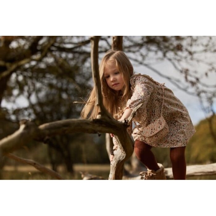 Little Dutch Toddler girls Winter 26 Jurkje lange mouw Safari Flowers