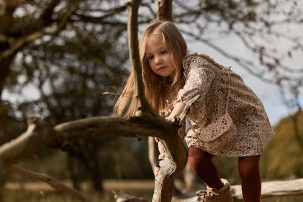 Little Dutch Toddler girls Winter 26 Jurkje lange mouw Safari Flowers