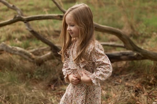 Little Dutch Toddler girls Winter 26 Jurkje lange mouw Safari Flowers