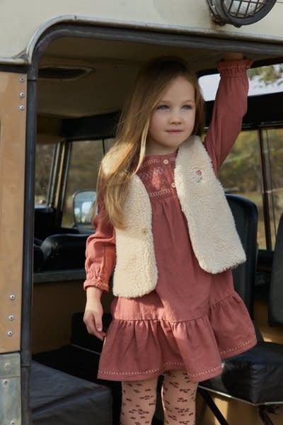 Little Dutch Toddler girls Winter 26 Jurkje lange mouw Deep Berry