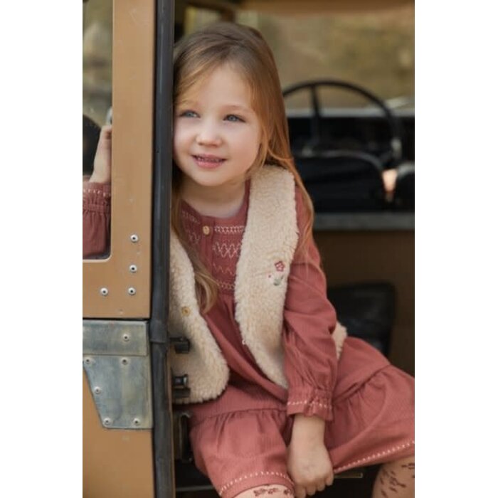Little Dutch Toddler girls Winter 26 Jurkje lange mouw Deep Berry