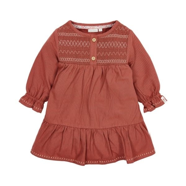 Little Dutch Toddler girls Winter 26 Jurkje lange mouw Deep Berry