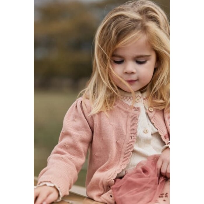Little Dutch Toddler girls Winter 26 Gebreid vest Deep Pink