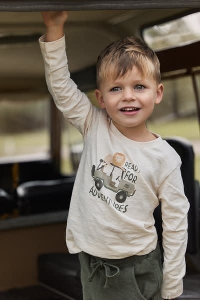 Little Dutch Toddler boys Winter 26 T-shirt lange mouw Sand melee