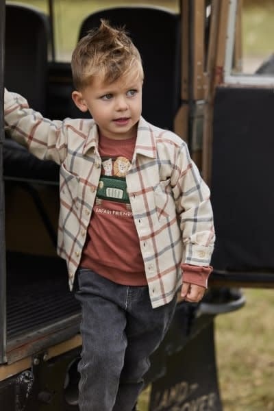 Little Dutch Toddler boys Winter 26 Overshirt Safari Check