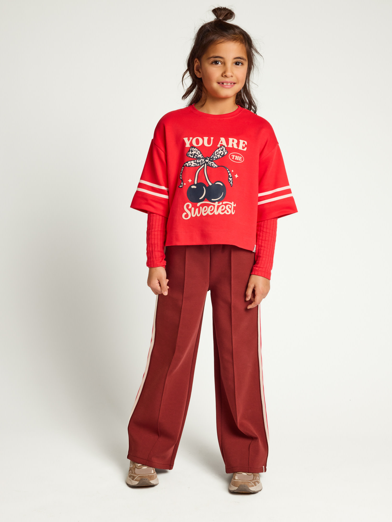 Looxs Little interlock T-shirt Chilli red