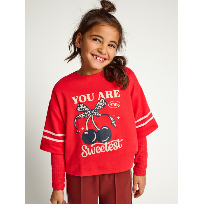 Looxs Little interlock T-shirt Chilli red
