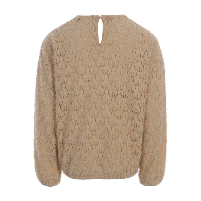Looxs Little lace bow blouse Latte