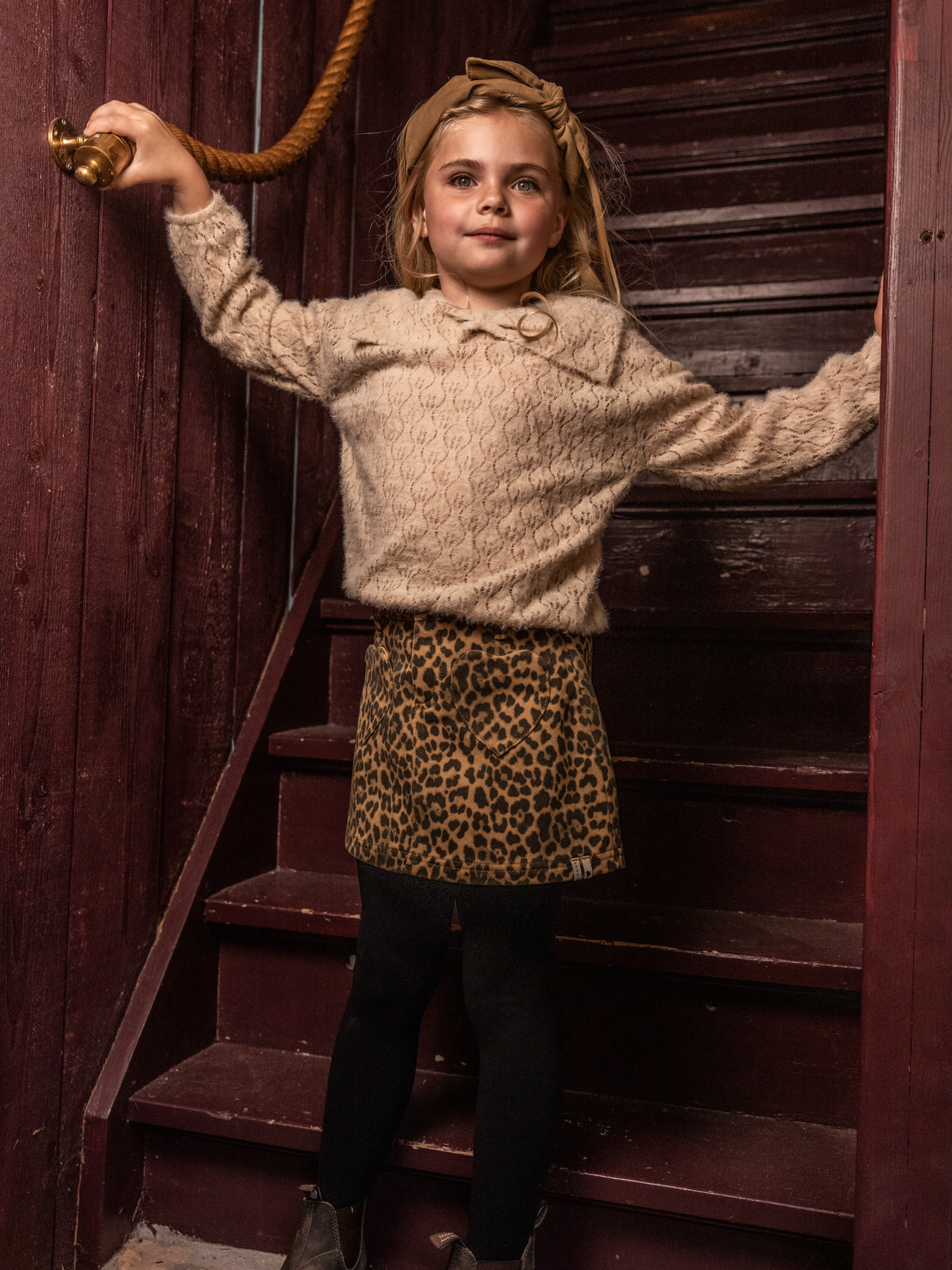 Looxs Little leopard jeans skirt DESERT LEOPARD