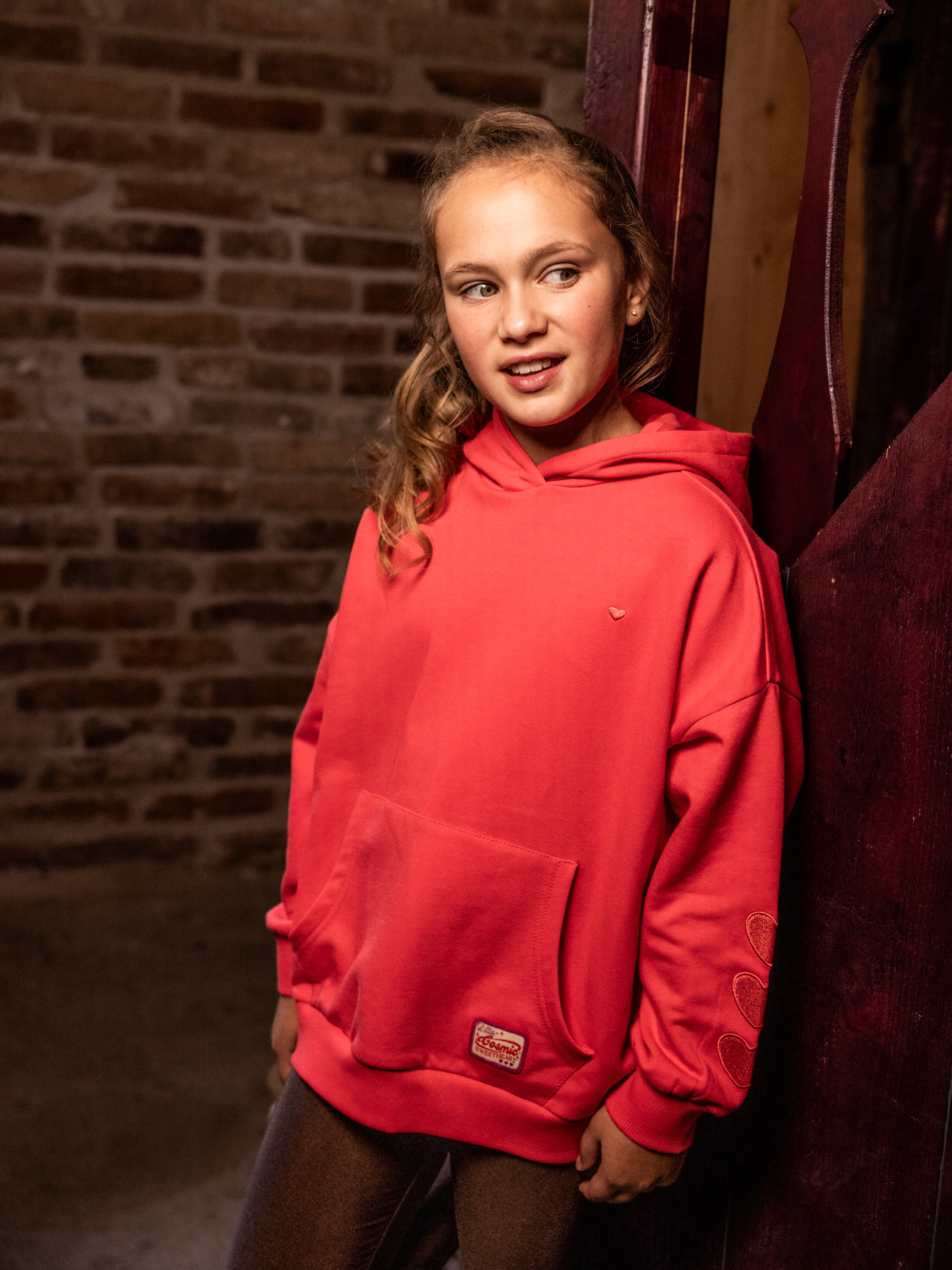 Looxs Little oversized hoody hot coral
