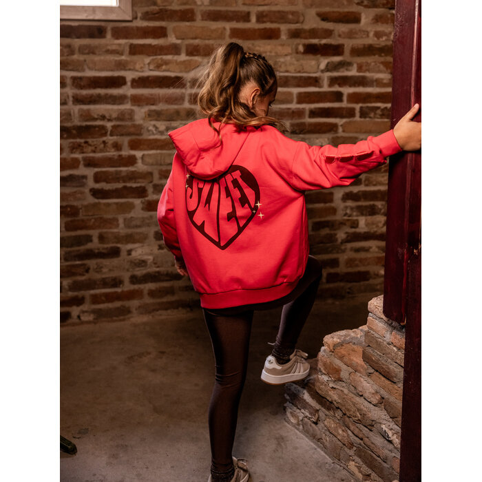 Looxs Little oversized hoody hot coral