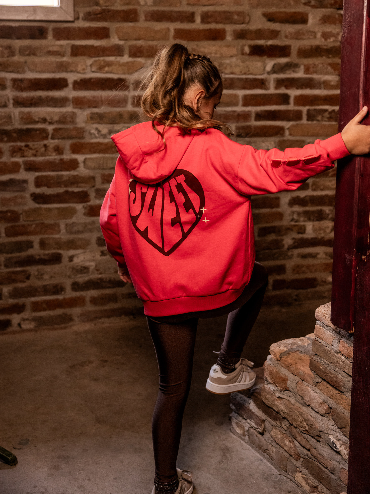 Looxs Little oversized hoody hot coral