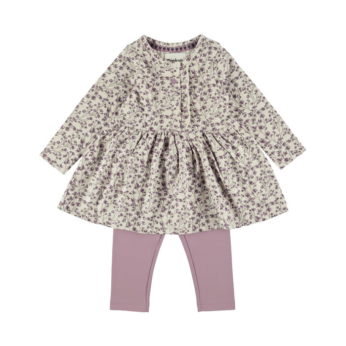 Dirkje 2 pc set, Dress ls, Leggings Elderberry