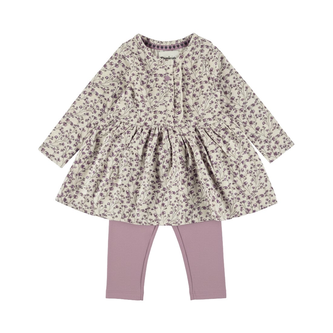 Dirkje 2 pc set, Dress ls, Leggings Elderberry