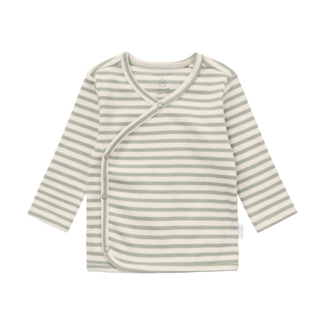 Noppies Top LS stripe Iceberg Green