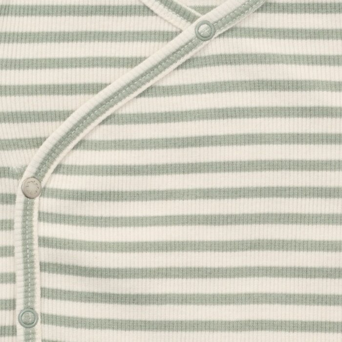 Noppies Top LS stripe Iceberg Green