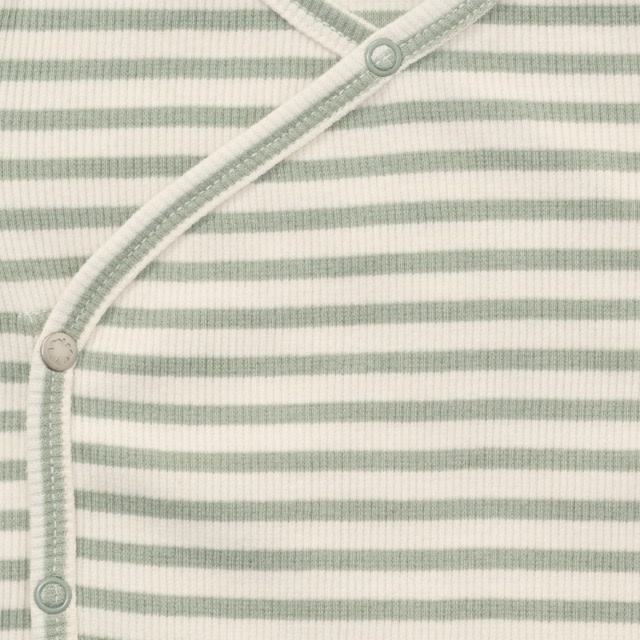 Noppies Top LS stripe Iceberg Green