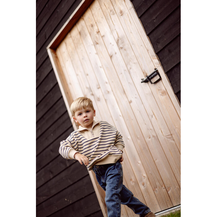 Levv Sweater LW265DIDO AOP Dark Blue Stripe