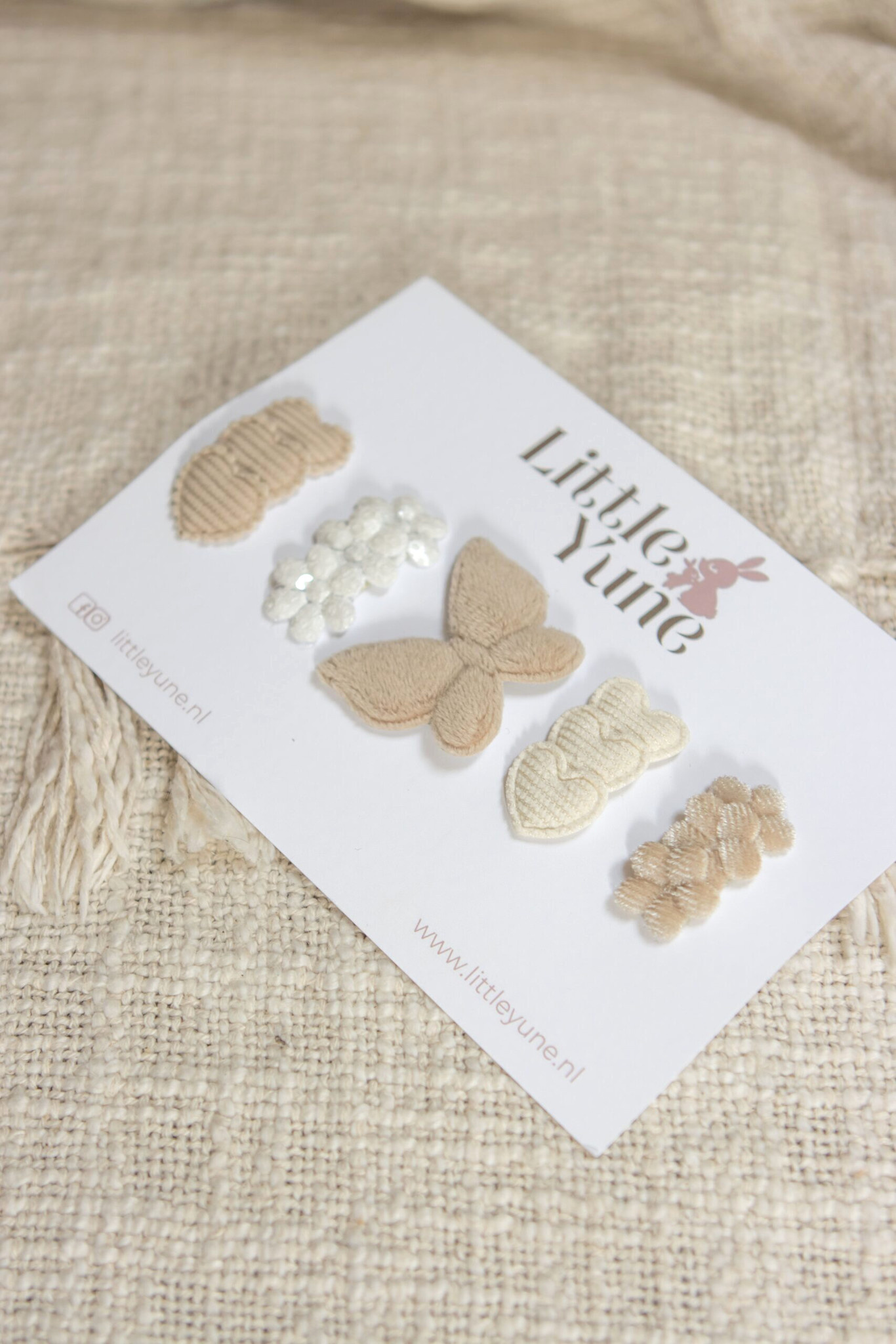 Little Yune Haarspeldjes Set | Saar - Naturel Antislip