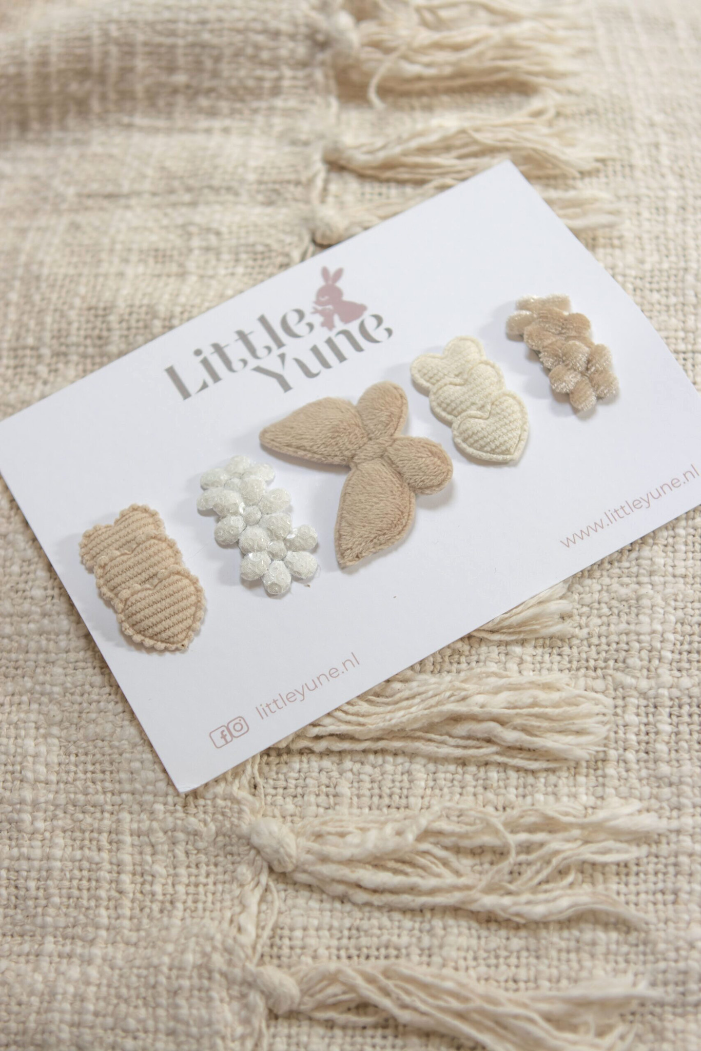 Little Yune Haarspeldjes Set | Saar - Naturel Antislip