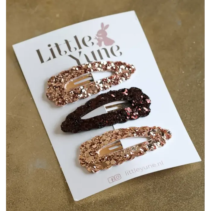 Little Yune Glitter Haarspeldjes Set van 3 - Nova
