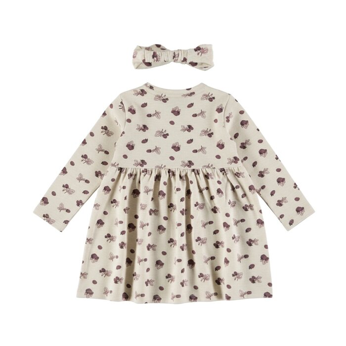 Dirkje 2 pc set, dress ls, headband Oatmeal melee