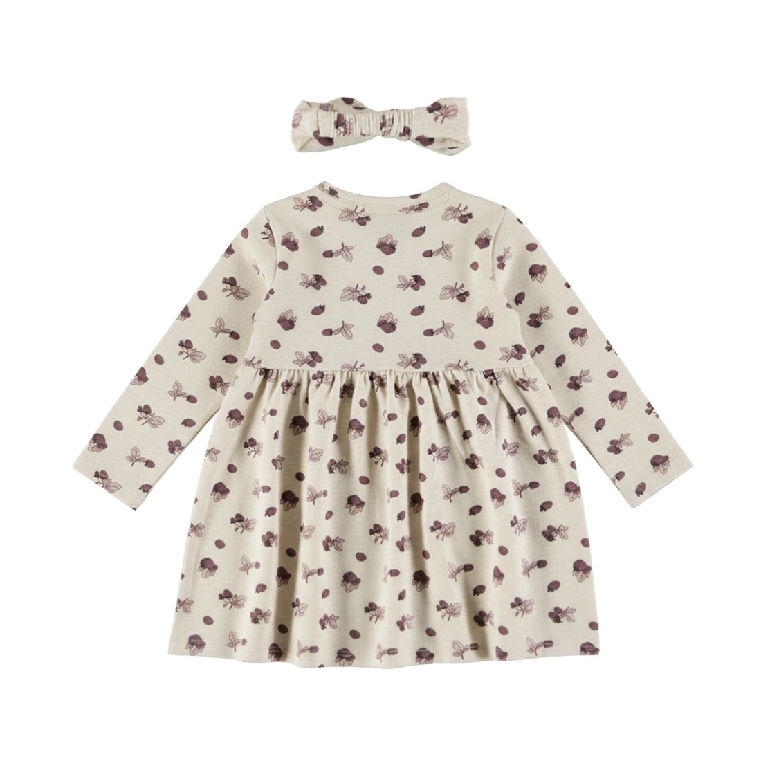 Dirkje 2 pc set, dress ls, headband Oatmeal melee
