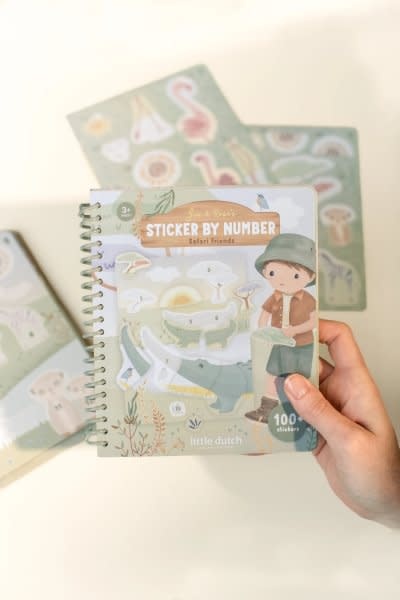 Little Dutch Stickerboek op nummer - Jim