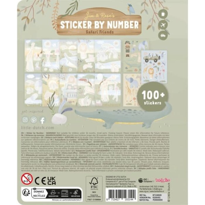 Little Dutch Stickerboek op nummer - Jim