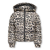 KMGDALIA SHORT PUF AOP JACKET Silver Mink Leo
